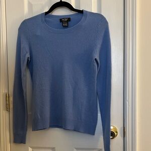 Lord & Taylor Light Blue Crew Neck Cashmere Sweater